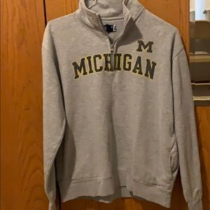 University of Michigan Gray quarter zip
